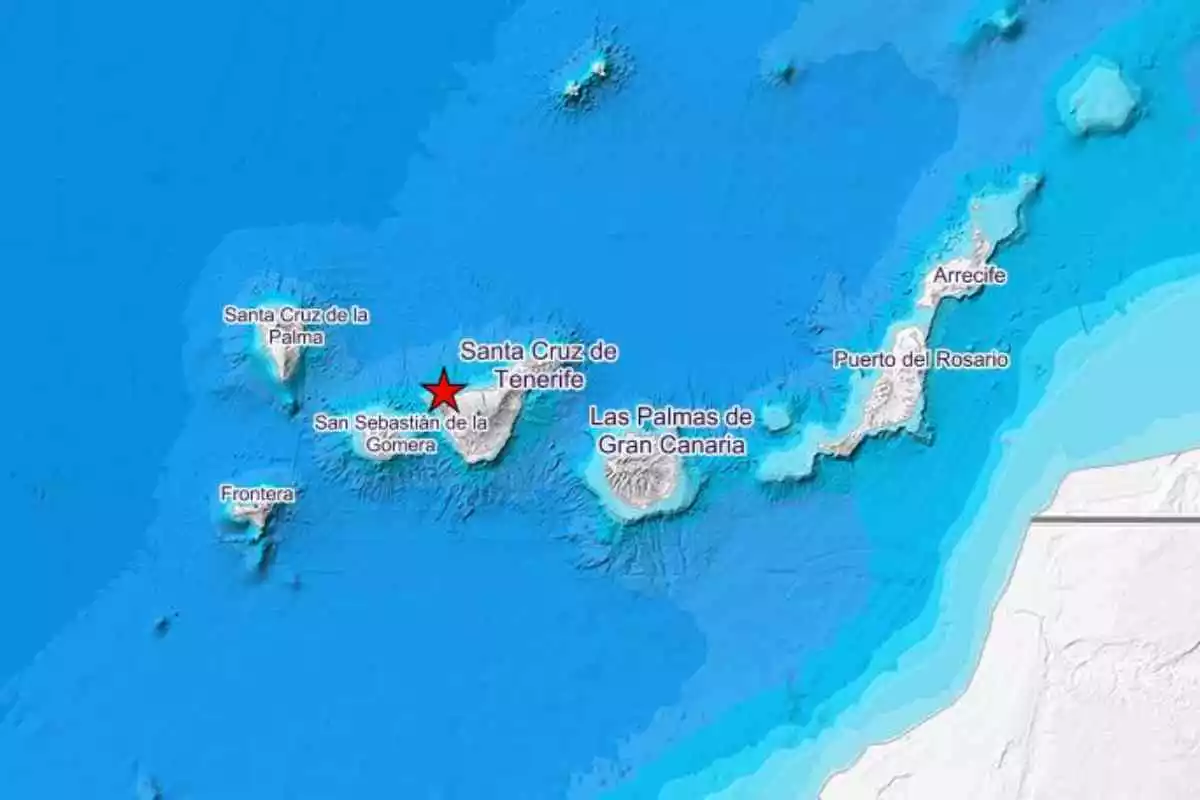 Imagen del Instituto Geográfico Nacional (IGN) sobre el terremoto de 4,1 sentido en la isla de Tenerife el 16 de julio del 2020