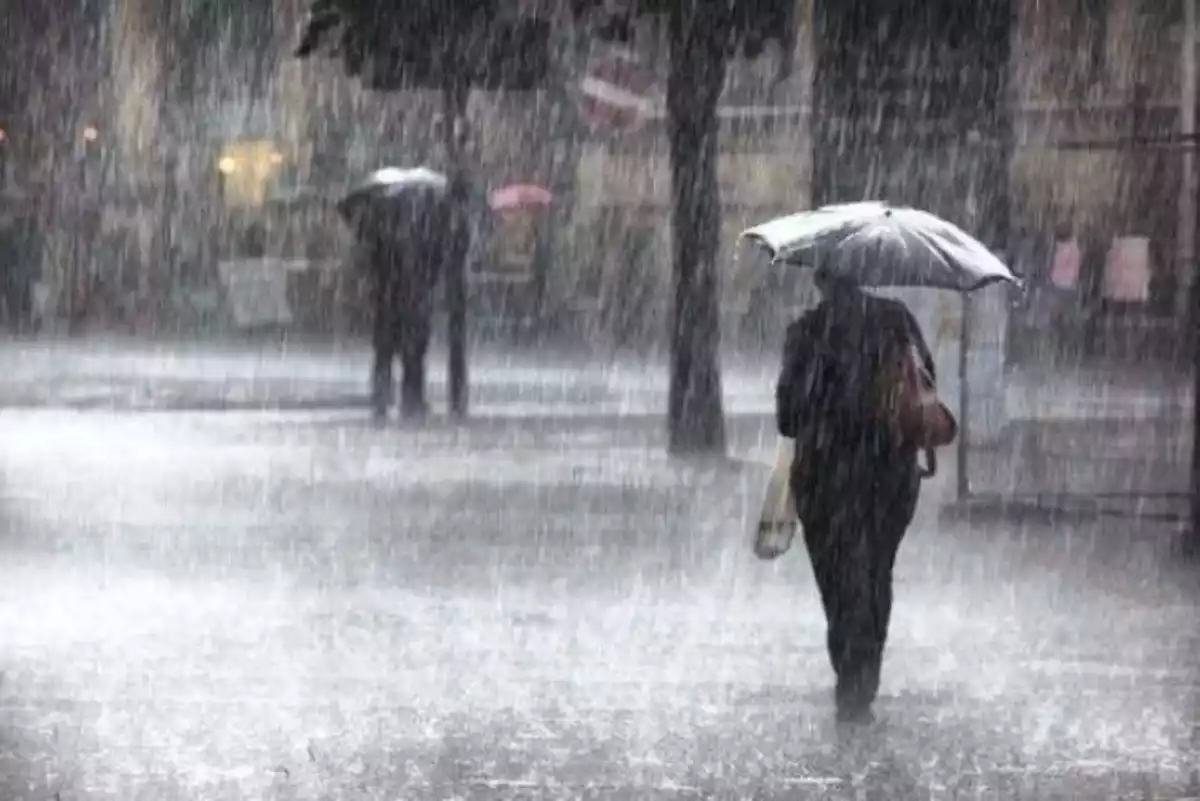Imagen de un día lluvioso en Barcelona