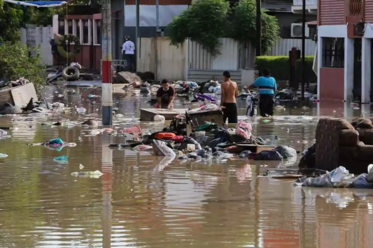 Imagen de las graves inundaciones en Honduras tras el paso del huracán 'Iota'