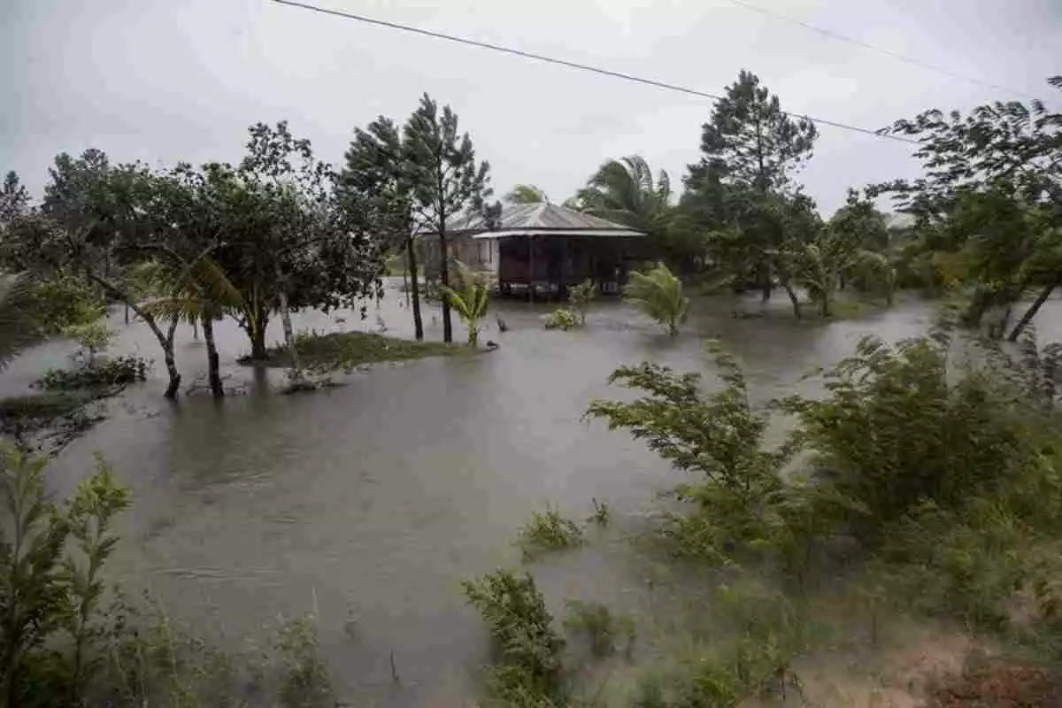 Imagen de las inundaciones causadas por un huracán