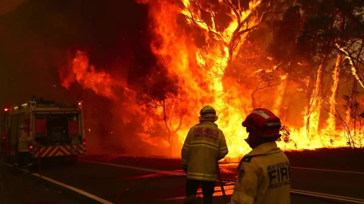 Imagen de un incendio forestal en Australia