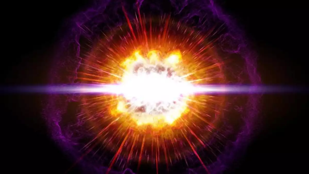 Imagen representativa de una explosión de una estrella