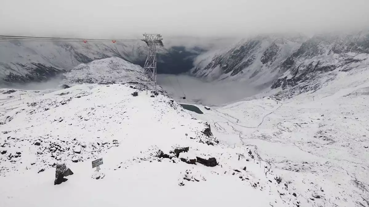 Imágenes de las primeras nevadas de la temporada en los Alpes